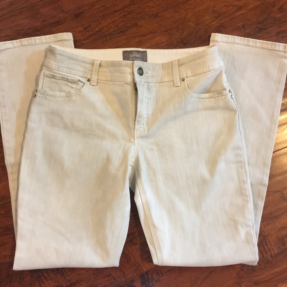 Chico’s So Slimming light grey jeans